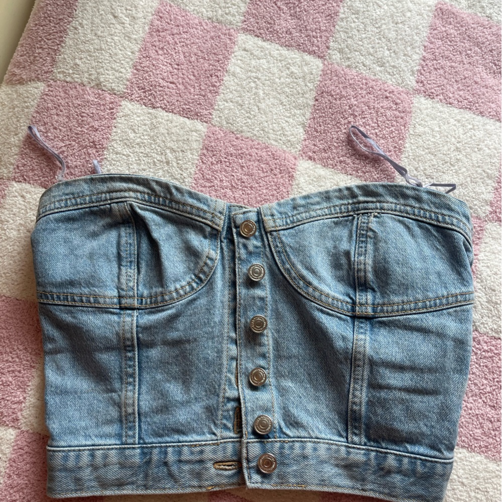 Zara denim corset